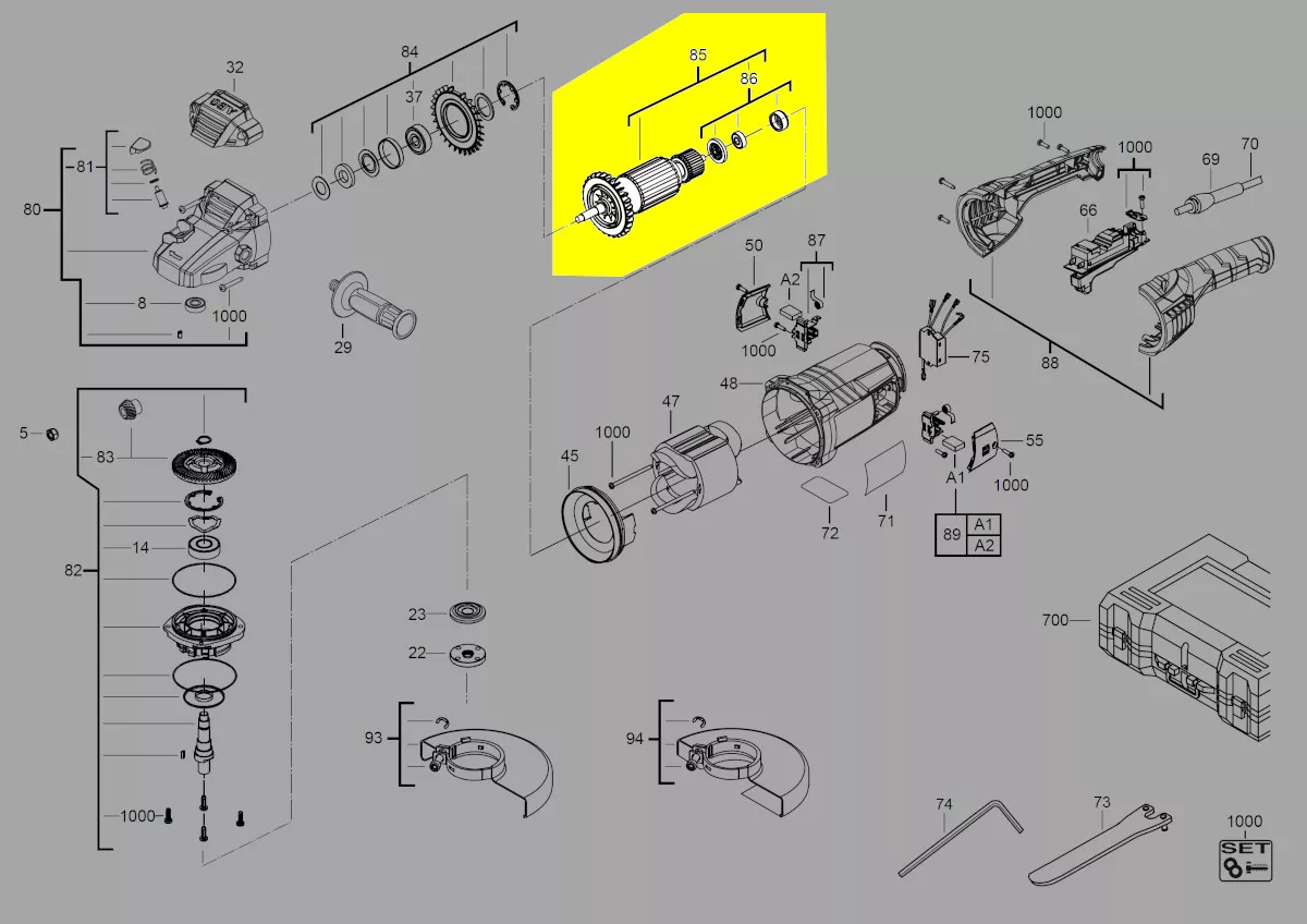 rotor moteur réf. 4931441099 AEG